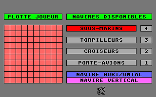 Bataille Navale atari screenshot